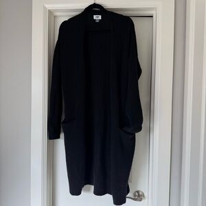 Women’s Long Black Cardigan Sweater